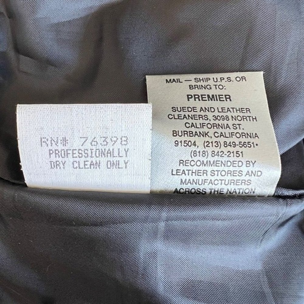 Vintage Serge Black Leather Straight Leg Pants SIze 10 - Picture 11 of 12